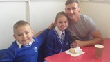 Sandwiches and sports for Father