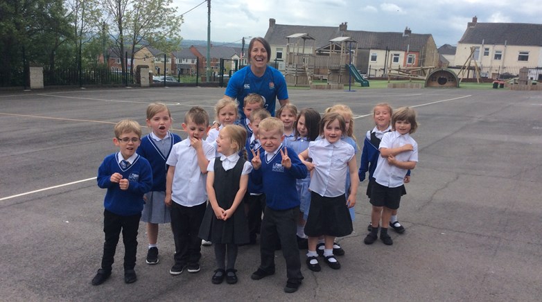 Women’s Olympic Champion rugby player visits Browney
