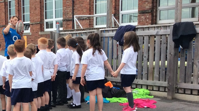 Women’s Olympic Champion rugby player visits Browney
