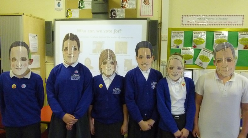Mock election at Browney