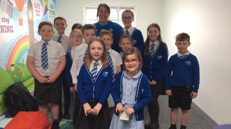 Women’s Olympic Champion rugby player visits Browney