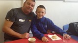 Sandwiches and sports for Father