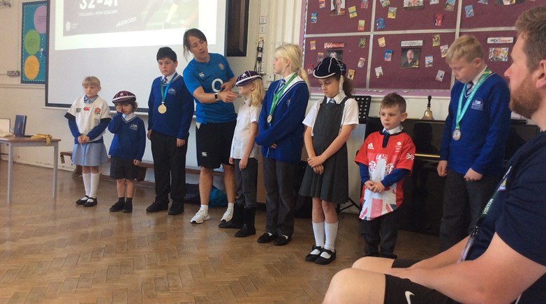 Women’s Olympic Champion rugby player visits Browney