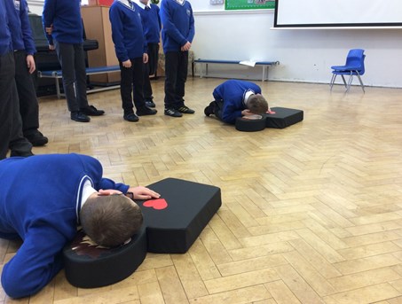 Flat Stan trains pupils at Browney