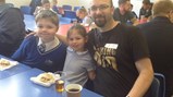 Sandwiches and sports for Father