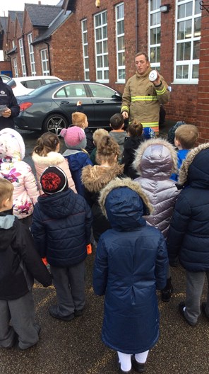 Fire engine stops off at Browney